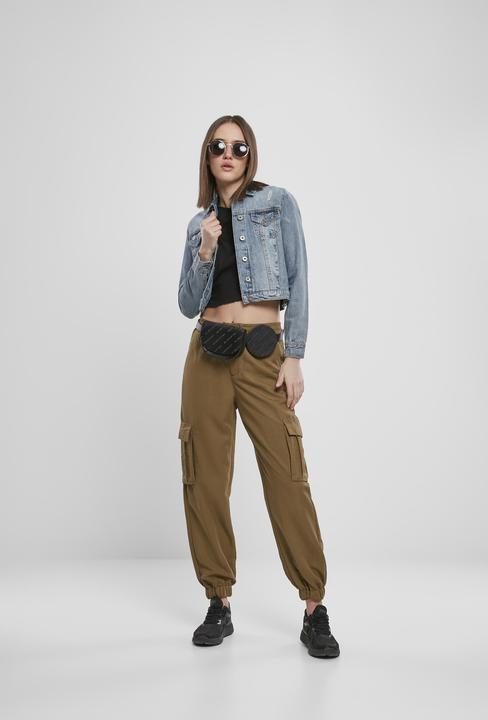 Image du produit Urban Classics Pantalon cargo en viscose sergé pour femmes (M)