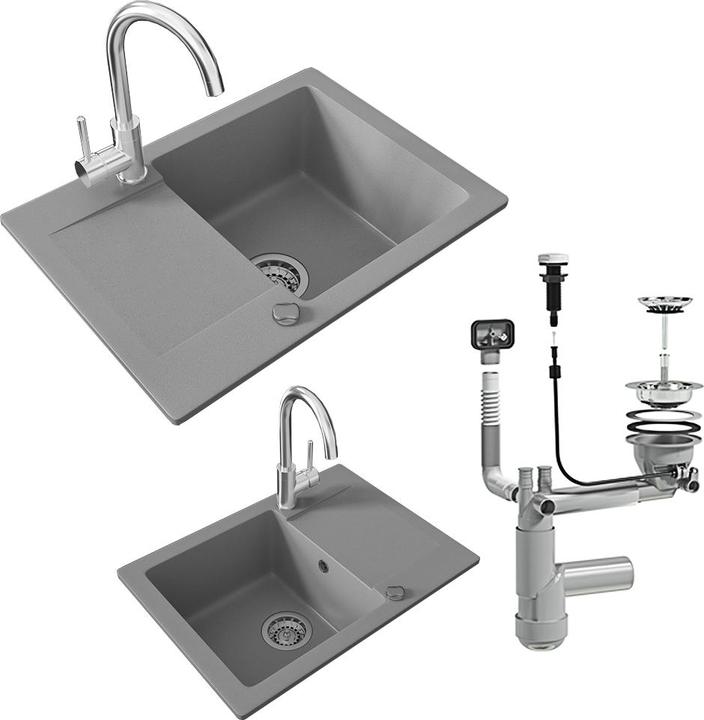 Produktbild Bergström Spülbecken (Einbauspüle mit Abtropffläche, 50 cm, 59 cm)