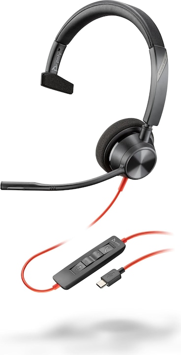 Produktbild Poly HP Blackwire 3310 USB-C Mono Headset, 207 g (Kabelgebunden, USB-C)