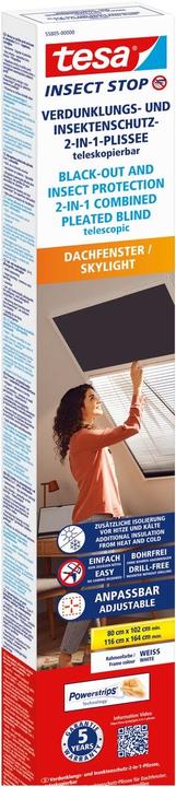Produktbild tesa Insektenschutz 2-in-1-Plissee - Rollo und Fliegengitter für Dachfenster ohne Bohren