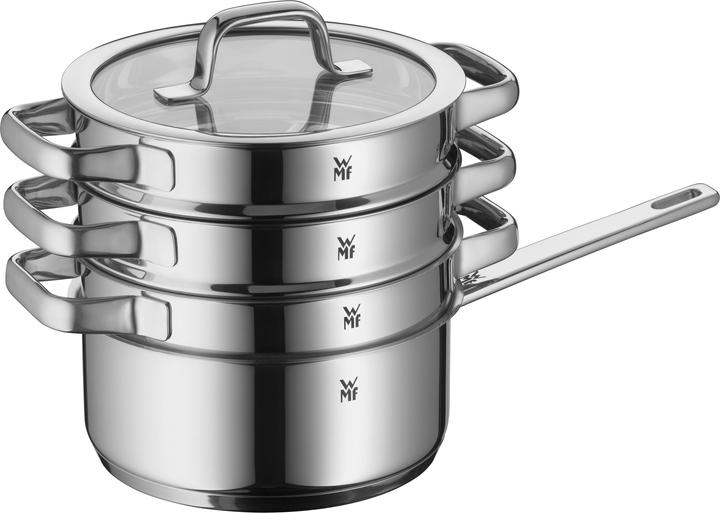 Produktbild WMF Compact Cuisine Stielkasserolle mit Deckel, 20 cm (Stielkasserolle, Edelstahl, 20 x 14 cm)