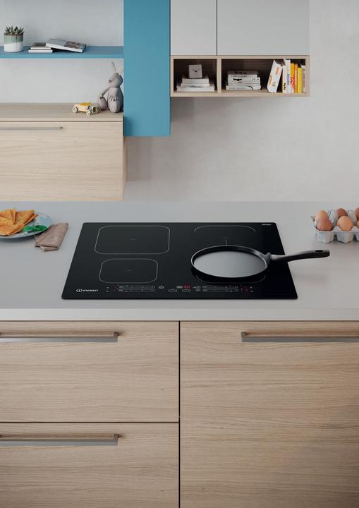 Productafbeelding Indesit IB 65B60 NE Zwart Geïntegreerde inductiekookplaat van 59 cm met 4 zones (59 cm, Inductiekookplaat)
