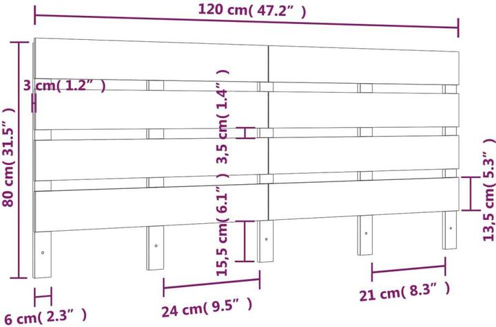 Image du produit vidaXL Ezequiel (120 x 3 x 80 cm)