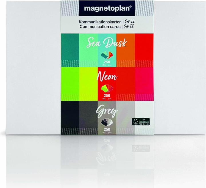 Actual product image Magnetoplan Presentation card set II 117501502 200x100mm assorted 3x250pcs.