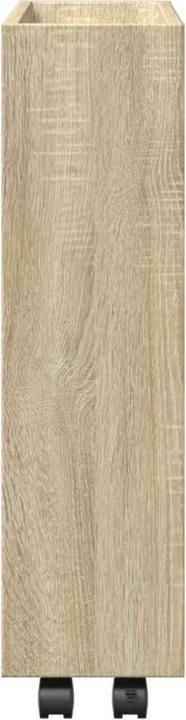 Immagine prodotto vidaXL Carrello portaoggetti Carrello da cucina stretto a 3 ripiani Rovere Sonoma