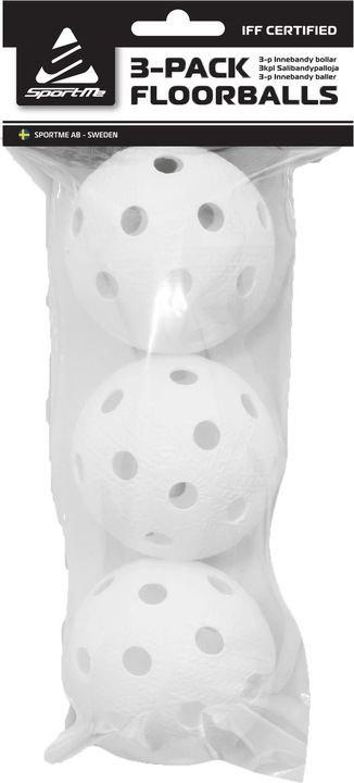 Produktbild SportMe Innebandybollar 3 Pack IFF-God