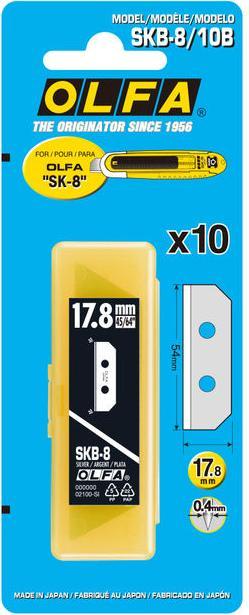 Image du produit Olfa 10 pcs. Lames SKB-8 dans une boîte en plastique (Lame de rechange)