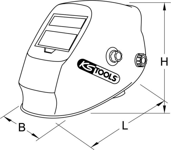 Actual product image KS Tools Automatic welding safety helmet | 310.0195