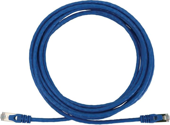 Actual product image Eaton Cat6a 10G Snagless Shielded Slim STP Ethernet Cable RJ45m/M PoE Blue 15 ft. 4.6m (U/FTP, CAT6a, 4.60 m)