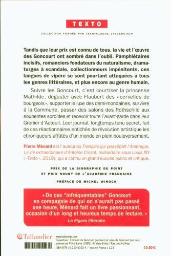 Produktbild Les infréquentables frères Goncourt (Französisch, Ménard Pierre, 2021)