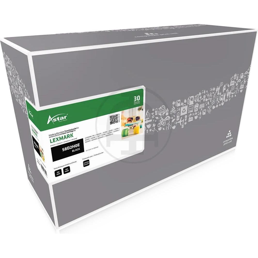 Astar, Toner, AS20305 LEXMARK MS Toner black rebuilt 58D2H0E 15.000Seiten