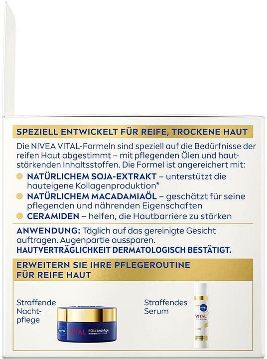 Image du produit NIVEA Vital Soja Anti-Age Soin de Jour Raffermissant SPF 15 (50 ml, Crème 24h, SPF 15)