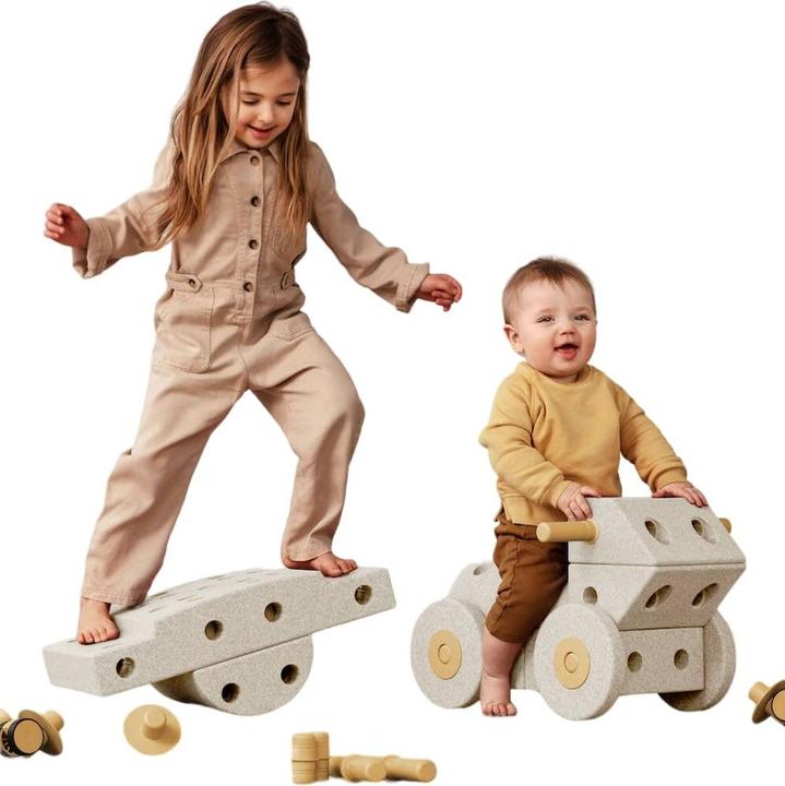 Produktbild Modu Dreamer-Set - XXL Bauset Balance-Spielzeug, Rutscher, Wippe