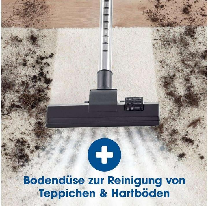 Produktbild CleanMaxx Akku-Hand- und Stielsauger Grau / Blau, Fassungsvermögen