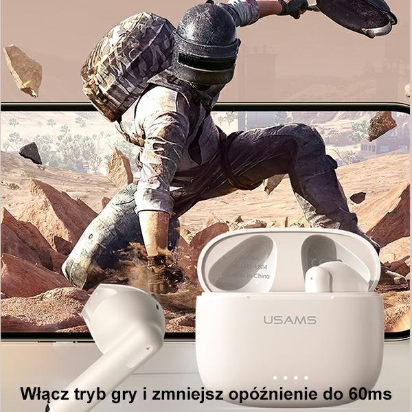Produktbild Usams Słuchawki Bluetooth 5.3 TWS US Series Dual mic bezprzewodowe niebieskie/blue BHUUS03 (ANC, 35 h, Kabellos)