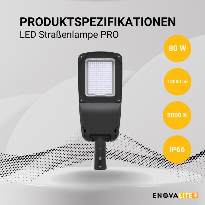 Produktbild Enovalite LED-Strassenleuchte PRO (12000 lm, IP66)