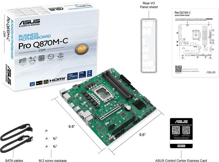 Produktbild ASUS MB PRO Q870M-C-CSM (Socket S1, mATX)
