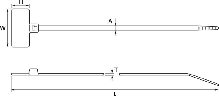 Actual product image HellermannTyton Cable tie marker 21x9mm IT18FL (Plastic cable ties, 110 mm, 100 pcs.)