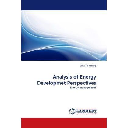 Analysis of Energy Developmet Perspectives, Fachbücher von Arvi Hamburg