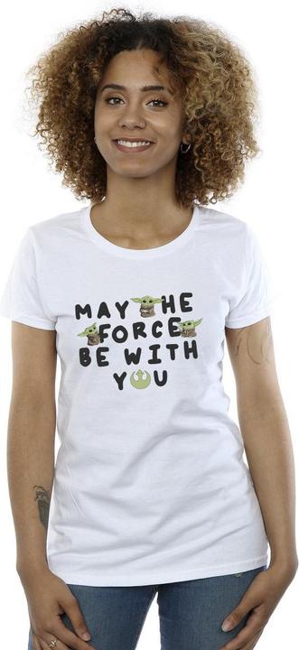 Image du produit Star Wars - T-shirt THE MANDALORIAN GROGU MAY THE FORCE BE WITH YOU - Femme (M)