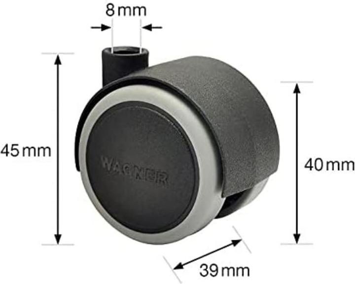 Actual product image Wagner System Furniture castors