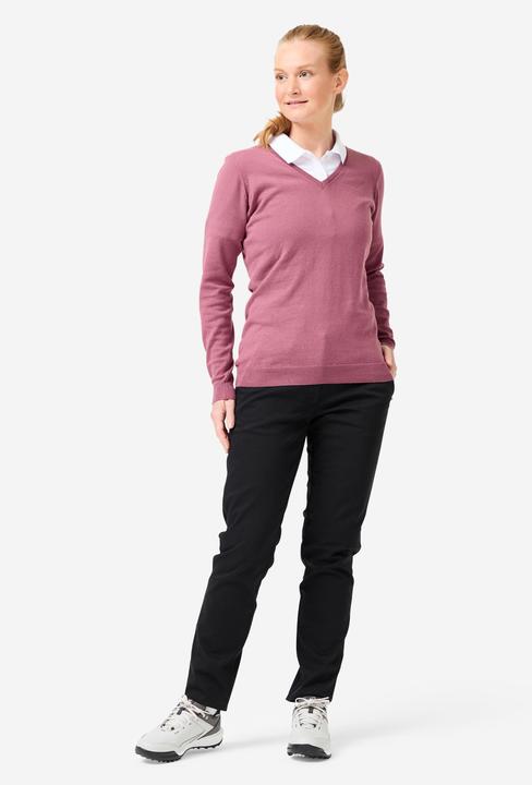Actual product image Inesis Damen Golfpullover aus Baumwolle mit V-Ausschnitt - MW100 rosa (XXL)