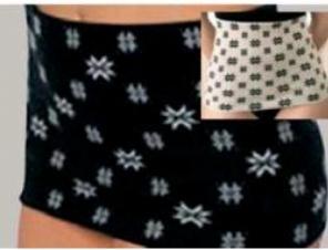 Actual product image 363/101Back warmer star pattern natural 23% angora (M)