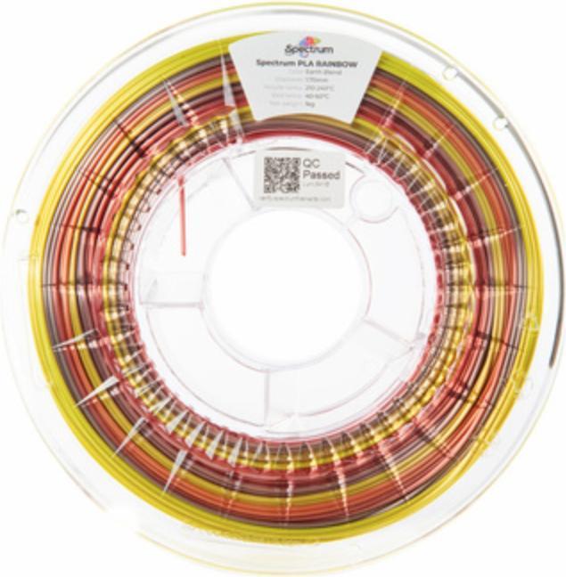 Produktbild Filament PLA Rainbow Earth Blend 1.75mm 1kg (PLA, 1.75 mm, 1000 g, Mehrfarbig)