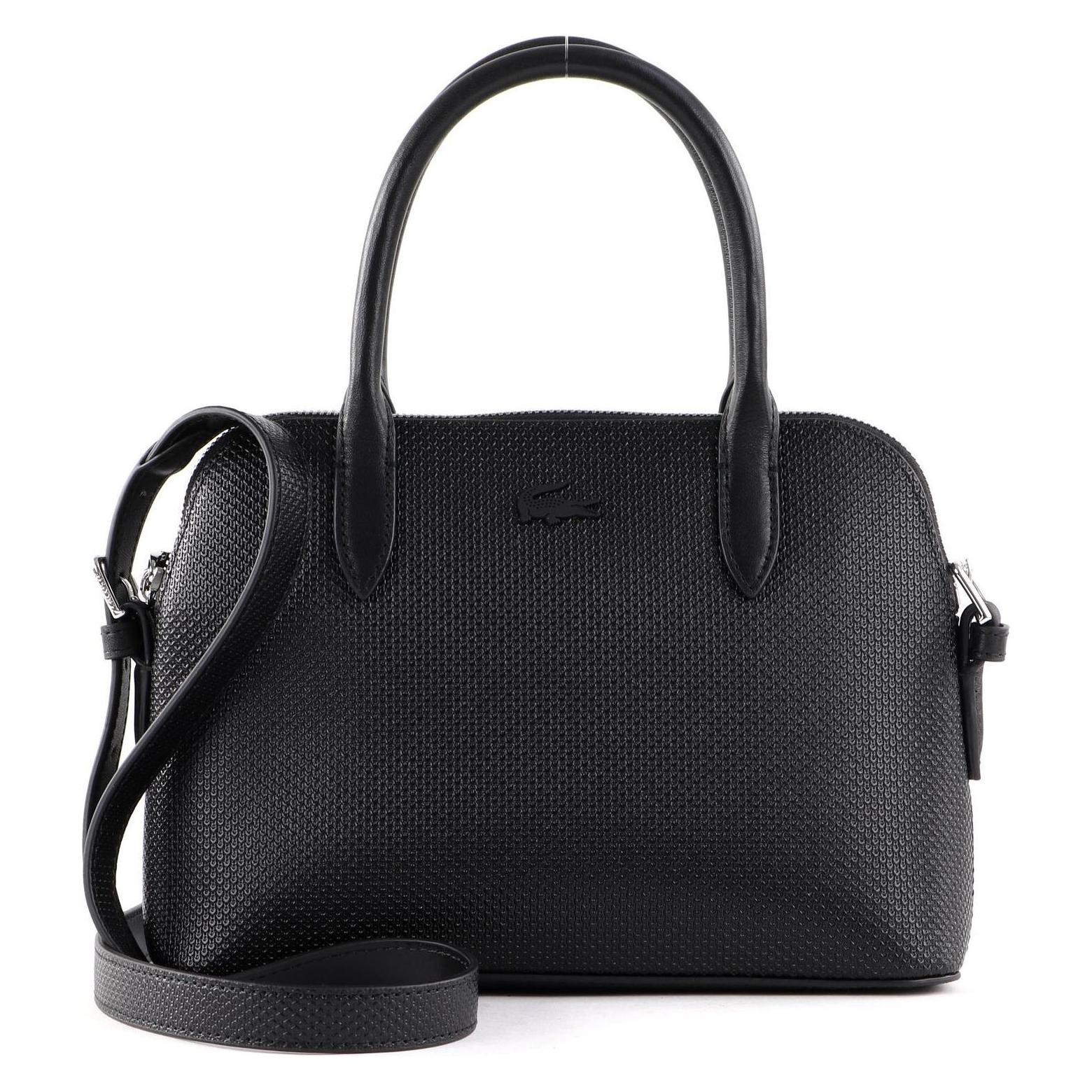 Lacoste, Damen, Handtasche, Chantaco Classics Top Handle Bag, Schwarz