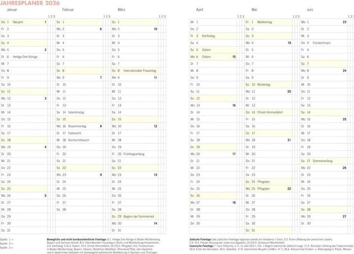 Produktbild Heye Tagebuch-Agenda Lady (A5, 1 Woche / 1 Seite)