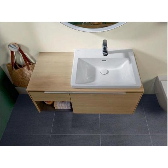 Thumbnail - Villeroy & Boch, Waschbecken, V&B Schrankwaschtisch SUBWAY 3.0 600x470mm mit Überlauf mit Hahnloch weiss (470 mm, 600 mm...