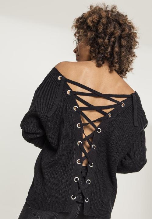 Produktbild Urban Classics Ladies Back Lace Up Sweater (L)