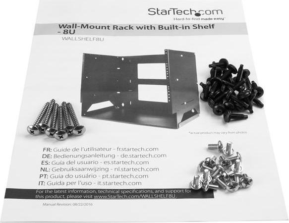 Image du produit StarTech 8u Rack Mural Avec étagère (8 HE, Rack 19 pouces)