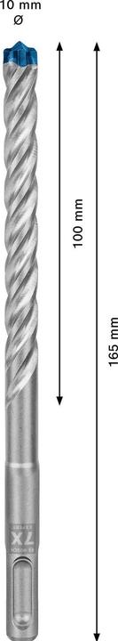 Produktbild Bosch Professional Zubehör EXPERT SDS plus-7X Hammerbohrer, 10 x 100 x 165 mm (10 Millimeter)