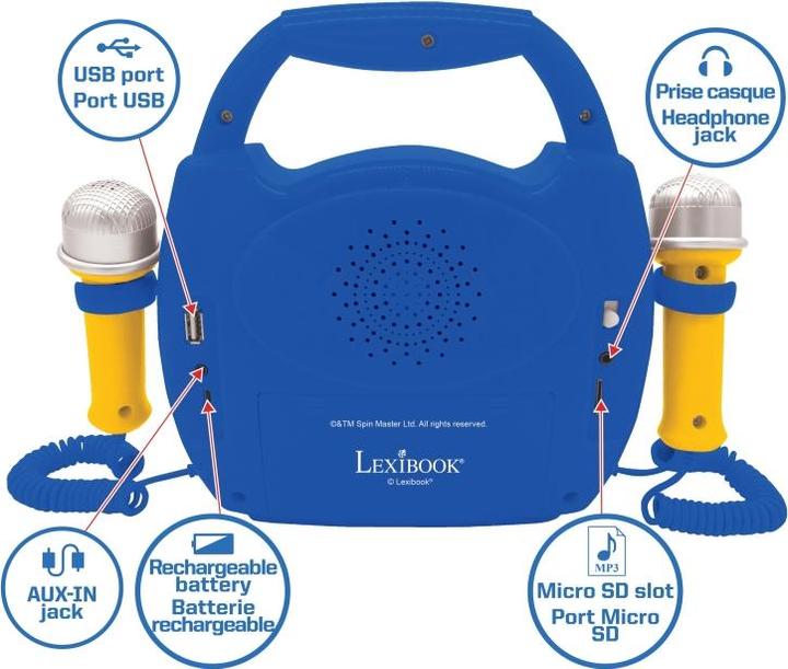 Image du produit Lexibook Mon premier lecteur musical karaoké Pat patrouille