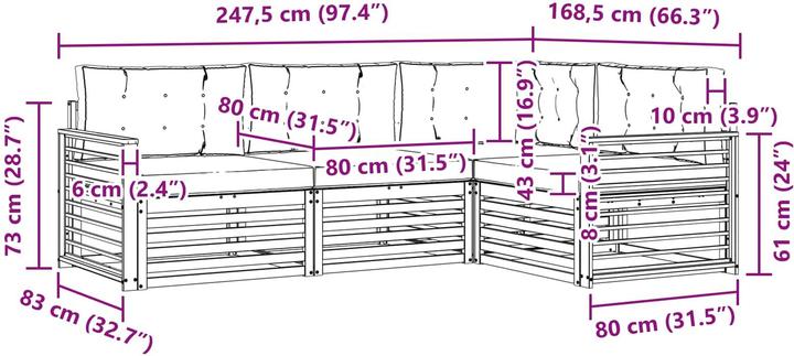 Produktbild vidaXL Outdoor-Sofa