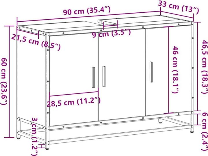 Produktbild vidaXL Magna (90 x 33 x 60 cm)