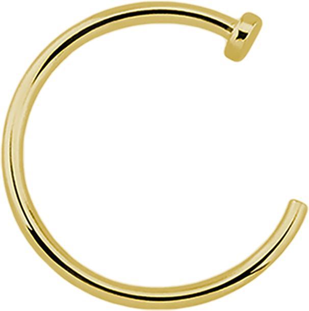 Image du produit Star Piercing Anneau de nez ouvert doré (Titane, sans laiton)