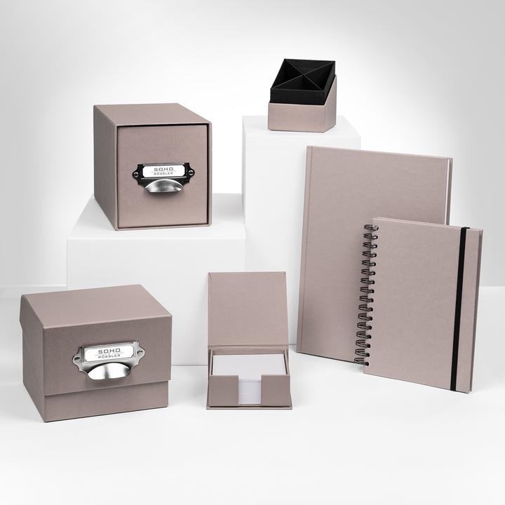 Produktbild Rössler Notizzettel-Dispenser S.O.H.O. 11 x 4.6 x 11 cm, Taupe