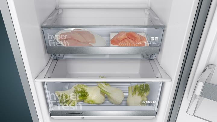 Image du produit Siemens iQ500, Réfrigérateur-congélateur indépendant avec partie congélation en bas, 201 x 60 cm, aspect (343 l)