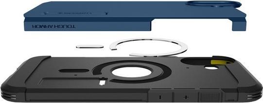 Actual product image Spigen Tough Armor MAG iPhone 16 MagSafe navy blue ACS08217 (Apple iPhone 16)