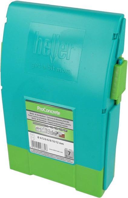Produktbild Heller Beton-Spiralbohrer-Set 7teilig (8 mm, 6 mm, 12 mm, 4 mm, 5 mm, 10 mm)