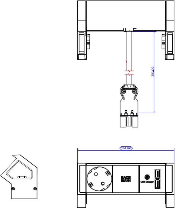 Image du produit Bachmann DESK2 1xCEE7/3 1xUSB Charger (1x, CEE 7/3)