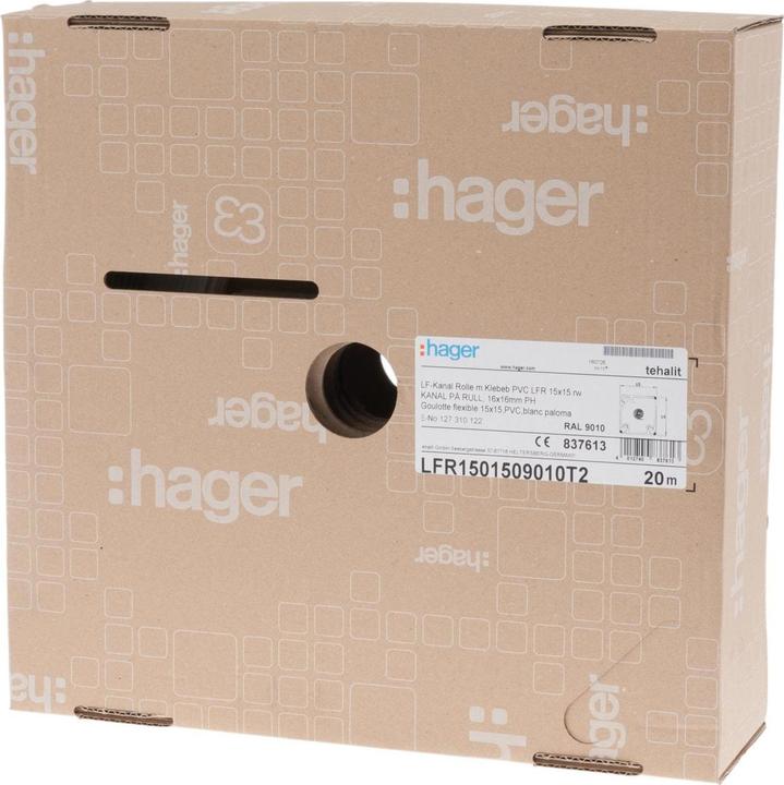 Immagine prodotto Hager Canalina a rulli Tehalit LFR15015, 16x16mm, 20m (Tubazione, 2000 cm)