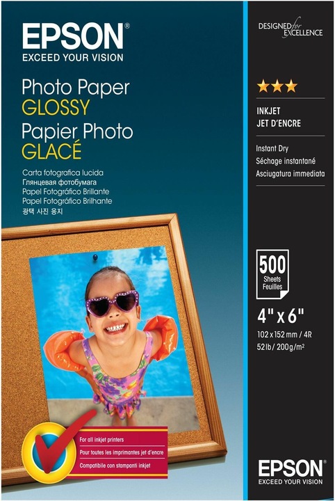 Epson Papier photo brillant (200 g/m², 10 x 15 cm, 500 x)