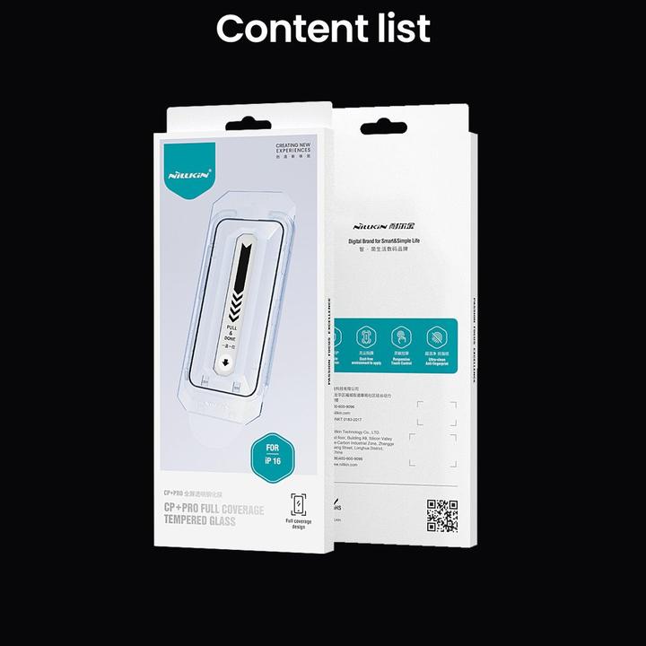 Productafbeelding Nillkin CP+PRO gehard glas iPhone 16 (1 Stuk, Apple iPhone 16)