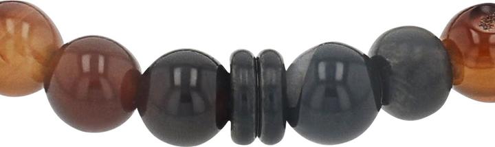 Immagine prodotto S.Oliver Armschmuck für Jungs, Edelstahl, Steel Beads, Achat (15 cm, Acciaio inossidabile)