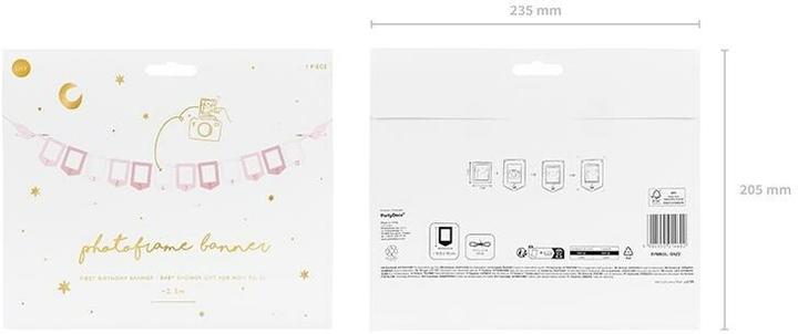 Produktbild Partydeco Guirlande - Cadre photos rose (1 Stk.)