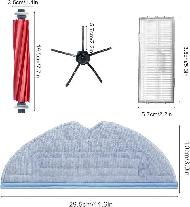 Immagine prodotto Plutoos UPhitnis 20pc accessori di ricambio per Xiaomi Roborock S7 S7+ S7 Plus S7 MaxV S7 Pro