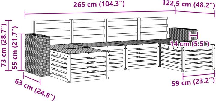 Produktbild vidaXL Outdoor-Sofa